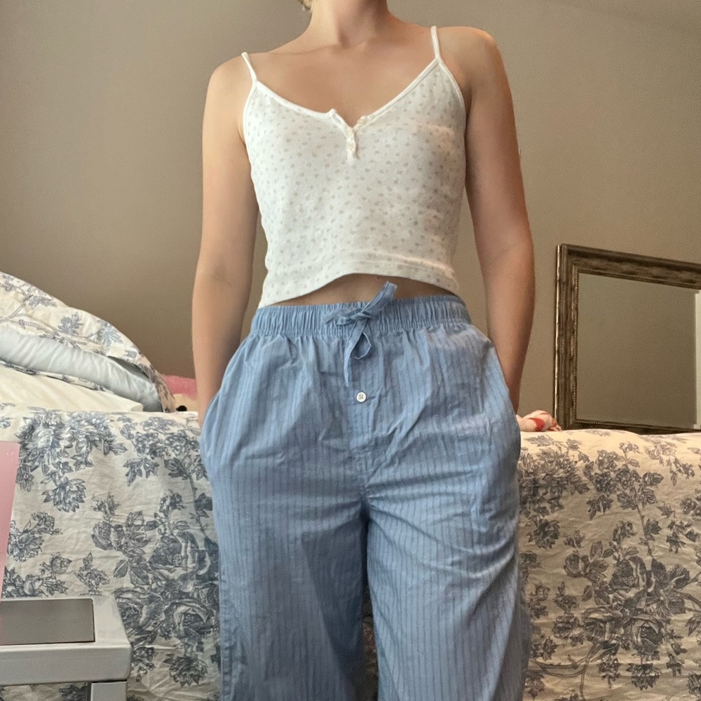 High-Waisted Striped PJ/Lounge Pant S